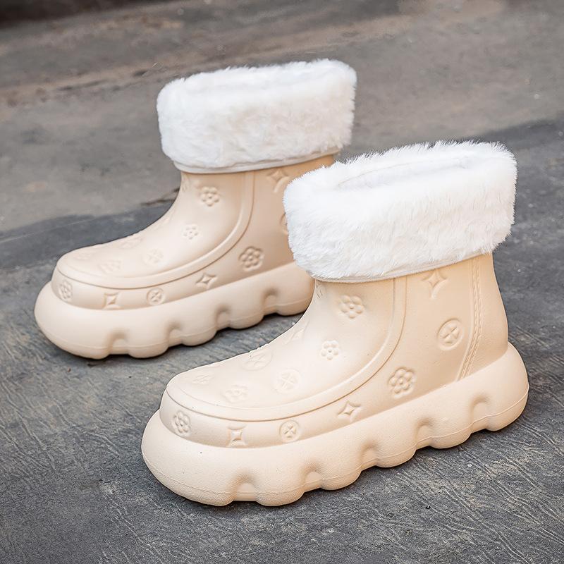 Platform Rain Shoes Women's Waterproof and Non-slip New Spring Fashion Outer Wear Water Shoes Women's Medium Rain Boots