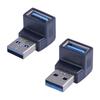 USB3.0 Male To Female Right Angle Adapter For Laptops And Desktops With Fast Speed Data Transfer