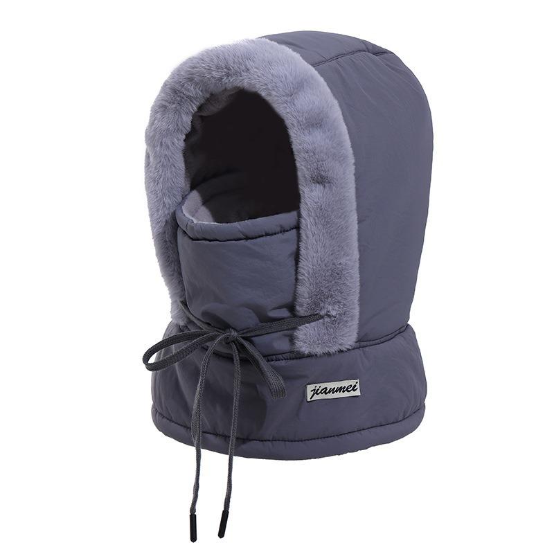 Northeast Fleece-Lined Warm Earflap Lei Feng Hat Men's Outdoor Ski Hat Women's Cycling Windproof Snow Warm Hat