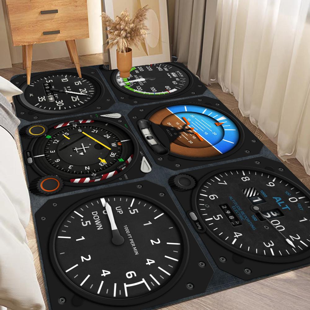 Kampfflugzeug Steuerung Cockpit Kabine Bodenmatte Fußmatte Rutschfest Waschküche Matte Wäsche Dekor Balkon Kind Wohnzimmer