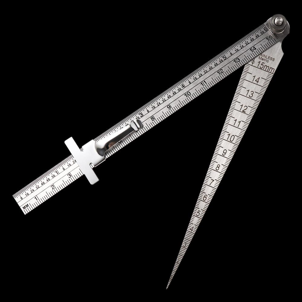 Precision Stainless Steel Tapered Ruler Measuring Tool Gap Gauge Depth Ruler Taper Welding Gauge