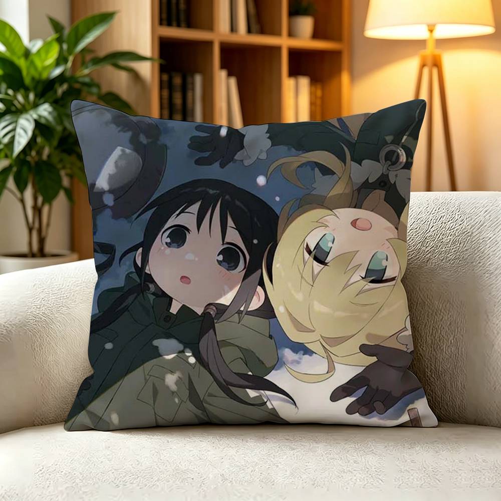 G-G-Girls Last Tour Chito Yuuri Anime  Pillow Case Square Double-Sided Sofa Cushion Cover Bedroom Bedside Pillow
