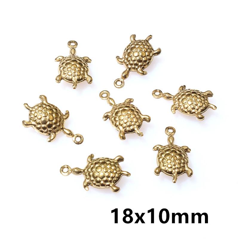 20pcs Stainless Steel Animal Charms Fish Turtle Bee Bear Pendants Crafts for Necklace Bracelet Earrings DIY Jewelry Accessories
