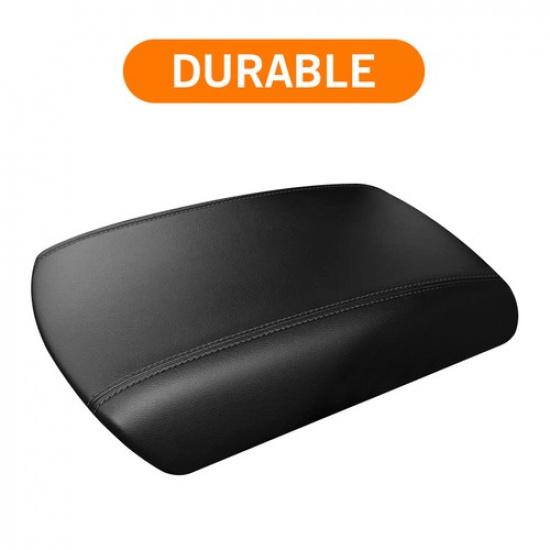 For 15 TO 20 Ford Edge Black Real Leather Center Console Lid Armrest Cover