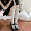 Ladies Spring and Summer Thin Model Bow Hollow Lace Lace Leg Socks