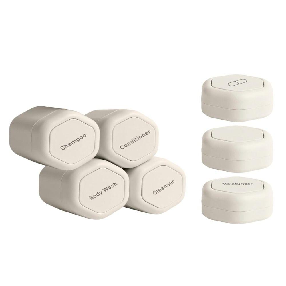 3Pcs Empty Sample Jars Travel Containers Leak Proof with Lids Magnetic Travel Capsules Magnetic Refillable