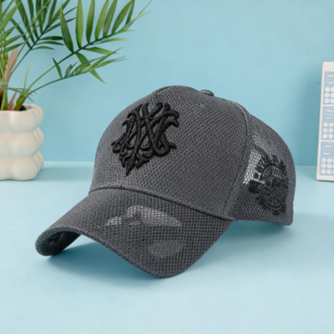 Men s Breathable Mesh Baseball Cap Embroidered Adjustable Trucker Hat for Outdoor Sports Adjustable