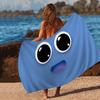 Funny Emoji Bath Towel Microfiber Soft Water Absorbing Breathable For Girl Kids Decorative Cartoon Beach Towel