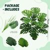 55cm Artificial Plant 12/18 Leaves Fern Plant Bundle Large Size Fake Palm Plant  Wall Decoration