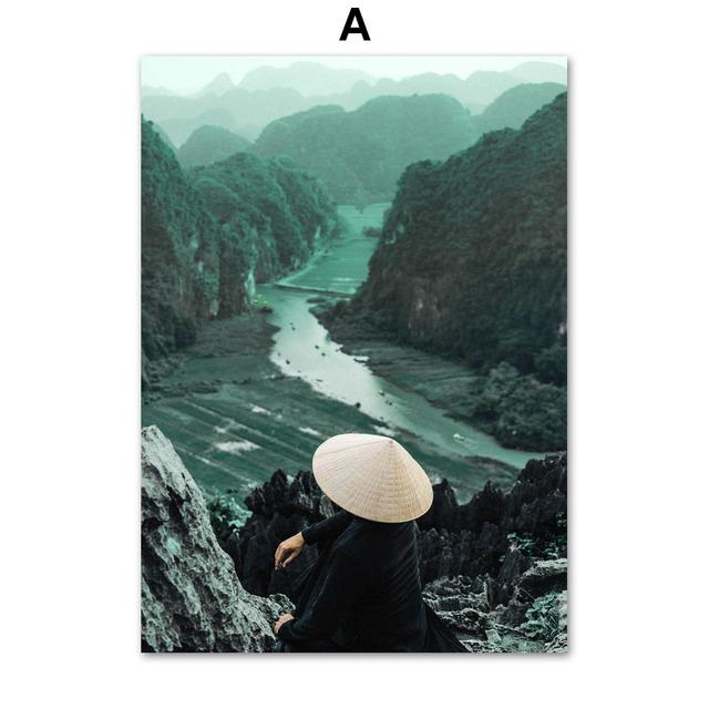 

Природные пейзажи, настенный художественный постер, горы, река, лес, туман, холст, живопись, скандинавские принты, настенные панно для декора гостиной 21*30cm