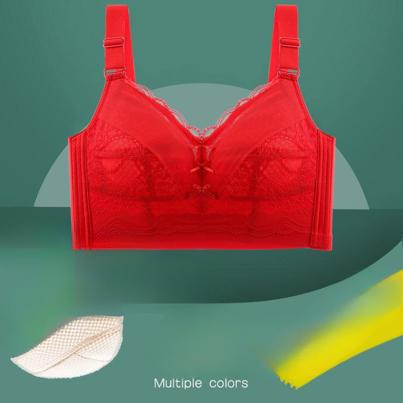 Damer i store størrelser Full cup uten spiler Bryst Stor og Liten Justering Par Bryst-BH