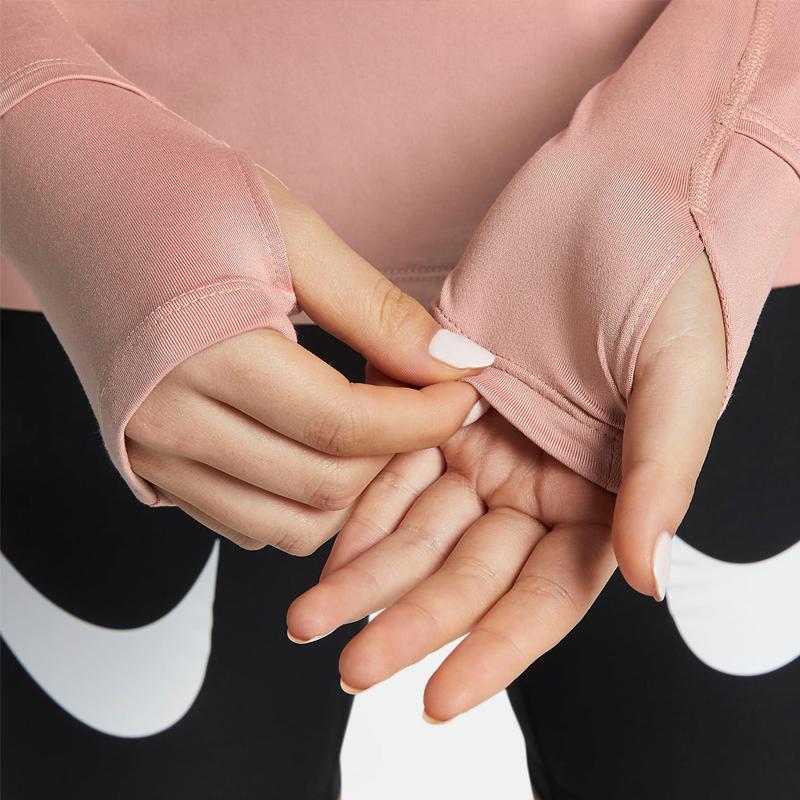 Nike Logo Casual Breathable Long Sleeve T-Shirt Women tops Pink DM7476-609
