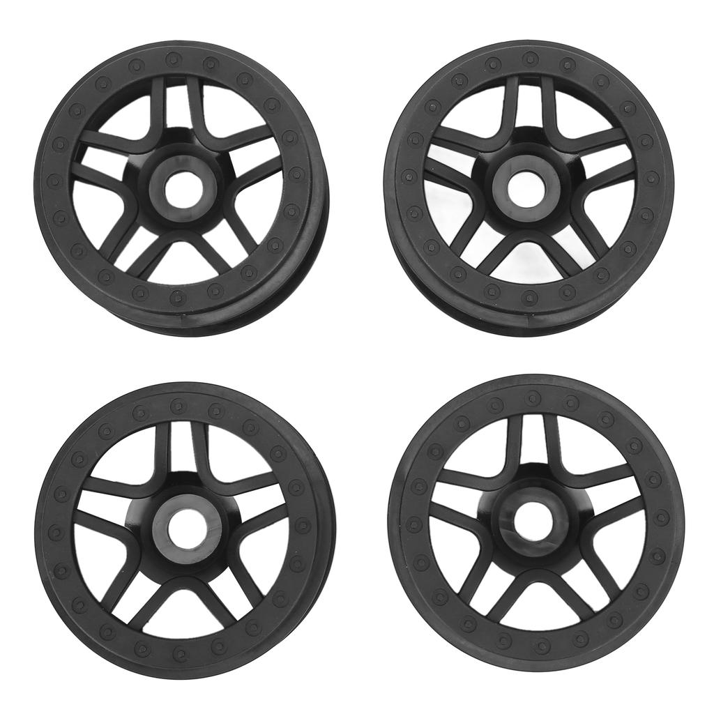 4 Pcs Black Plastic Hex Hub Wheel Rims for Traxxas Slash 2 4WD 110 Remote Control Car