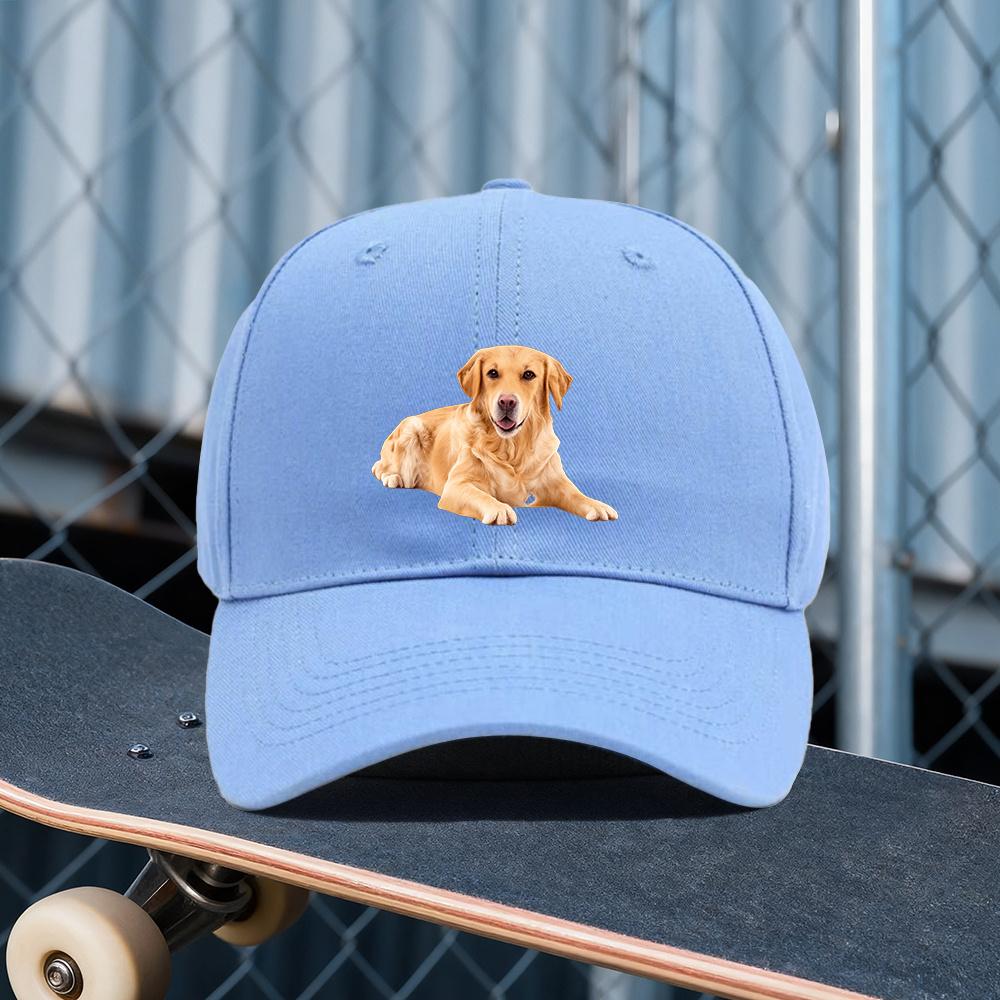 An Adjustable Hat Featuring a Golden Retriever Print Perfect for Both Unisex And Women in Outdoor Sports Style ItS an Ideal Gift