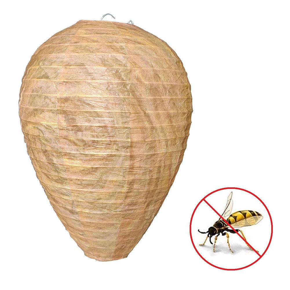 Hanging Wasp Deterrent Waterproof Repellent Hornets Safe Fake Trap Drive Beehive Lantern for Patio Outdoor