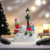 Cute christmas statue with led lights, christmas country scene table decoration, cute interior christmas decoration, gifts
