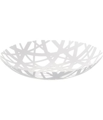 Yamazaki Jitsugyo (Yamazaki) Fruchtkugel Weiß Ca.. B26 x T26 x H4,5cm Turm Süßigkeitenbehälter Obst Obstkorb 2497
