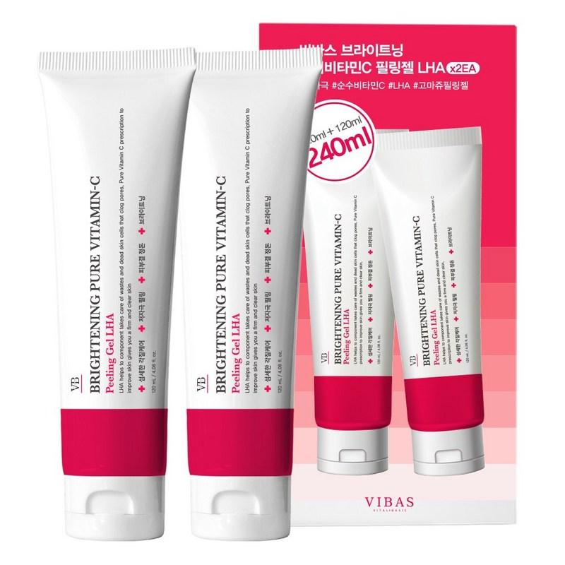 Viva's Pure Vitamin C Brightening LHA Peeling Gel, 120ml, 2 pcs