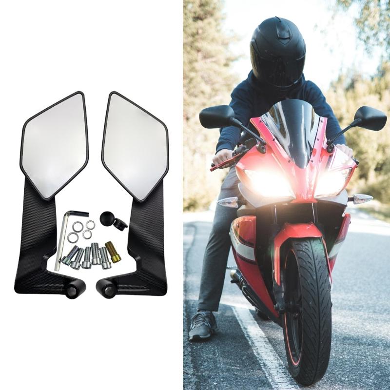 Motorcycle Shockproof Rear View Mirror Offering Clear Sightlines Increased Safety for Speed Enthusiasts Long Rides 2pcs