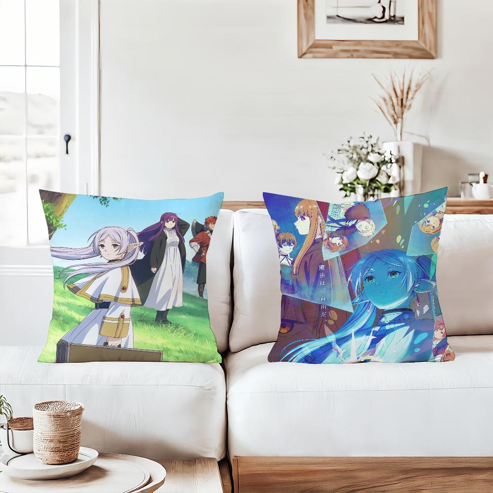 A-Adventure cartoon F-Frieren  Pillow Case Office Cushions Suitable For Sofa Car Bedroom Decorative Cushion Cover