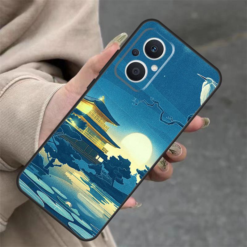Japanese Style Art Japan Case For OPPO Reno 14F 13F 12F 11F 10 12 13 14 Pro 7 8 Lite OPPO Find X5 X6 X8 X9 Pro Cover
