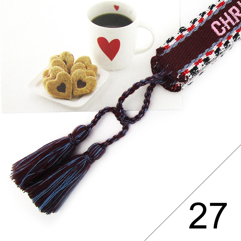 Custom Bohemian Embroidered Bracelet with Tassel and Woven Rope - Handmade Jewelry for Couples and Women