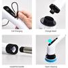 7 In 1 White Wireless Electric Cleaning Brush Window Wall Cleaner Electric Turbo Scrub Brush Rotating Scrubber Kitchen Bathroom Cleaning Tools