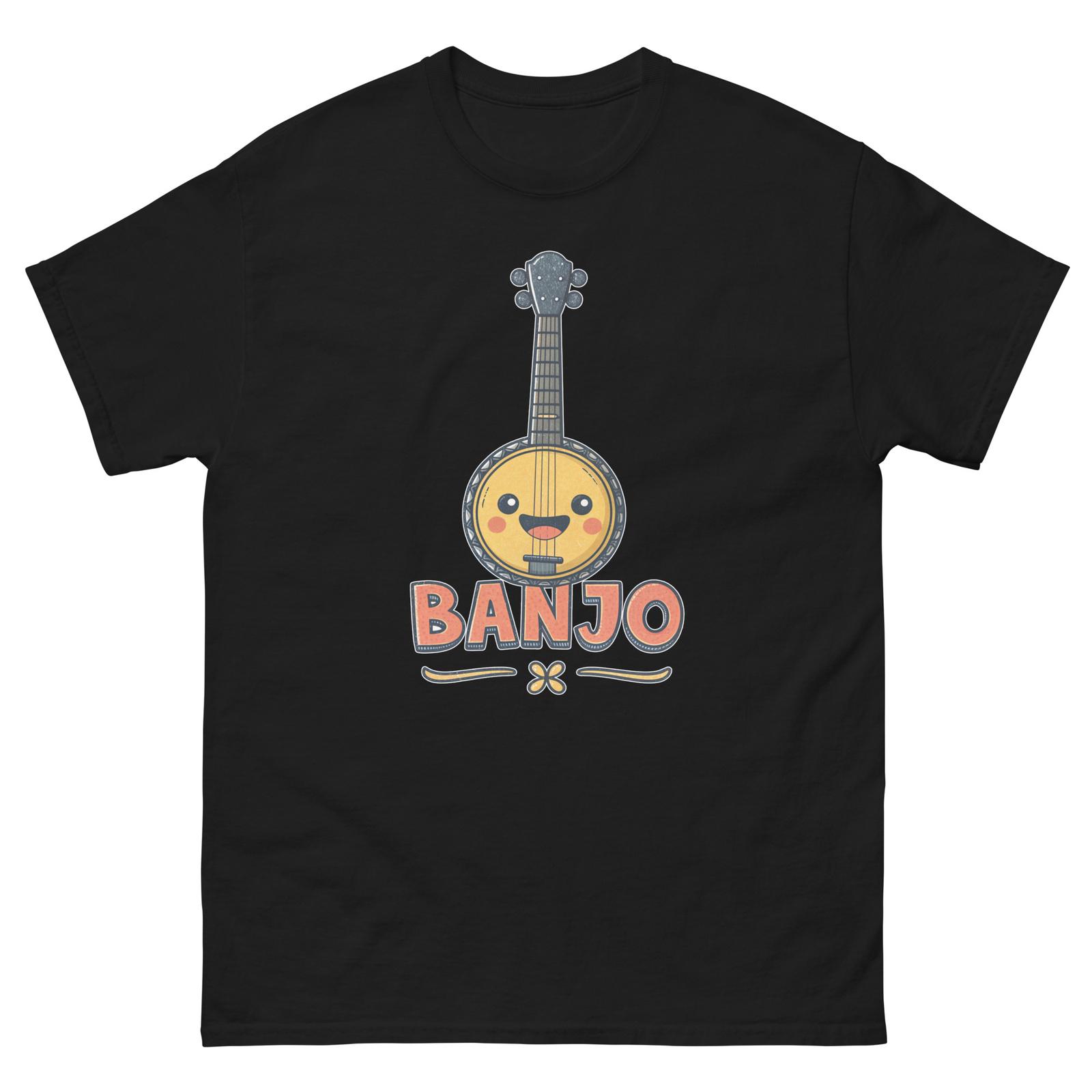 Banjo Musical Instrument Illustration T-Shirt M