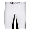 Cueca Boxer Masculina ETHIKA Cor Sólida Comprida de Algodão - Roupa Íntima Esportiva Anti-Atrito