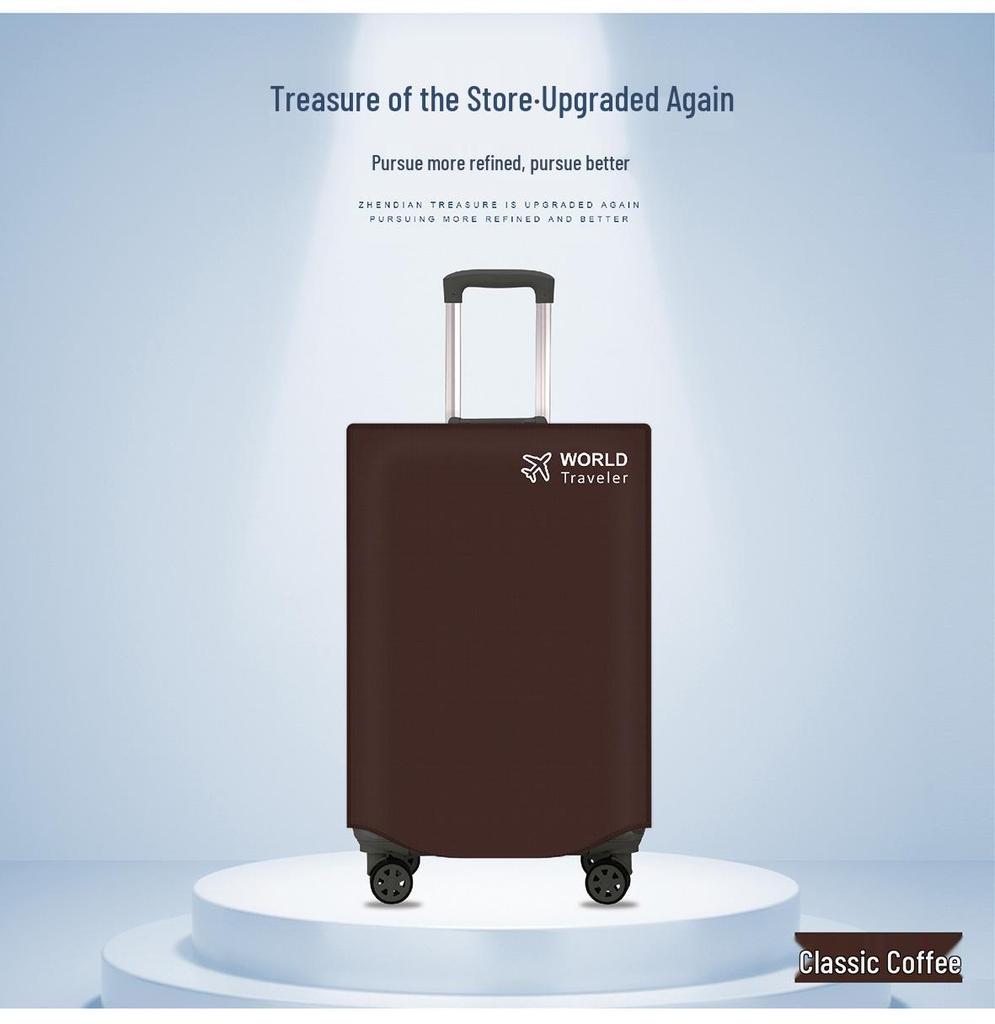Dustproof Thickened Travel Suitcase Cover - Non-Woven Fabric with Pull-Rod Access