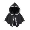 Halloween Cloack Medieval Hooded Cloack with Hat Wizard Cosplay Shoulder Cape Crop Tops Costume Accessories