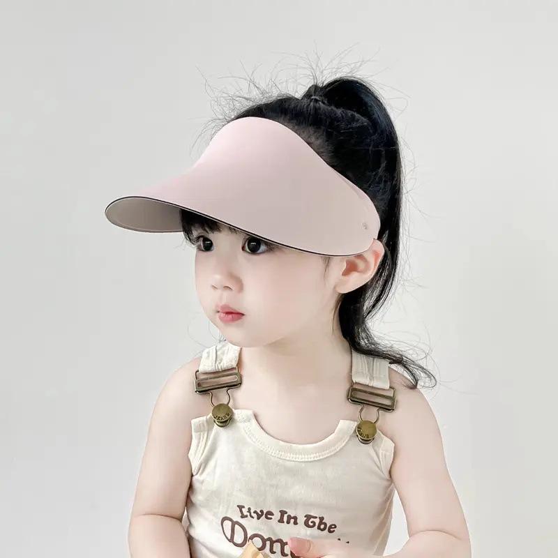 Ücretsiz kargo: Çocuklar İçin Dikişsiz Katlanabilir Güneşten Koruyucu Şapka - UV Korumalı, Erkek ve Kız Çocukları İçin Ayarlanabilir