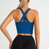 Women's Removable Strap Yoga Top Tight Fit Quick Dry Sports Bra Outdoor Running Cross Back Fitness Underwear