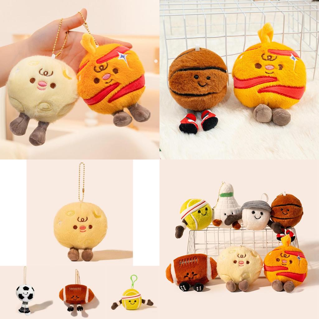 Pendant Balls Plush Badminton Keychain Room Decor Bag Decoration Gift Birthday