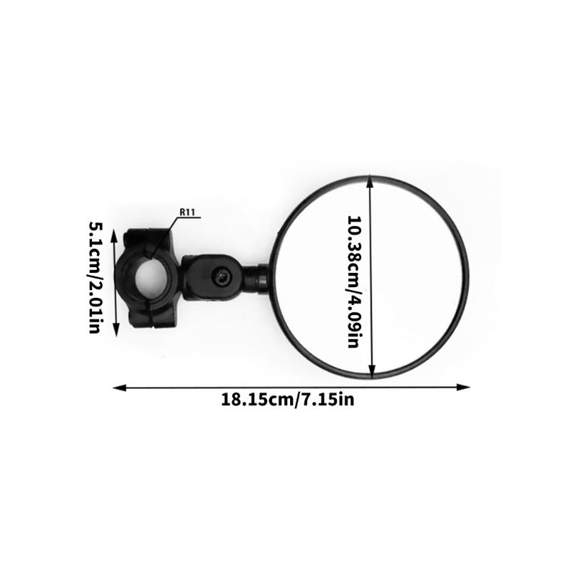 Commuters Friendly Motorcycle Rear View Mirror Angle Adjustable Rotating Handlebar Side Mirror Universal