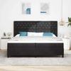 Box Spring Bed with Mattress Black 200 X 200 Cm Velvet