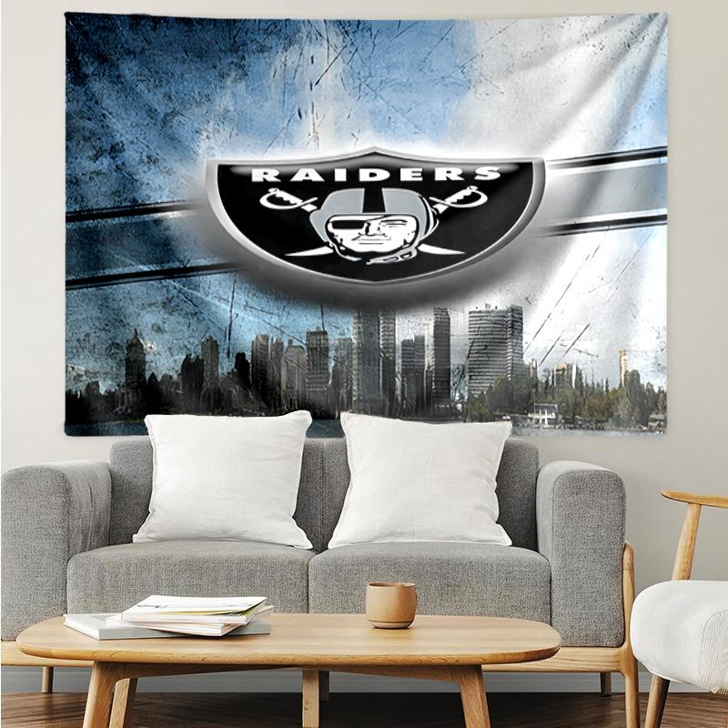 Las Vegas Raiders Wandteppich Zubehör Spielzimmer Wandteppich, für Schlafzimmer, Wohnzimmer, Schlafsaal Wanddekoration Fan Geburtstagsgeschenke
