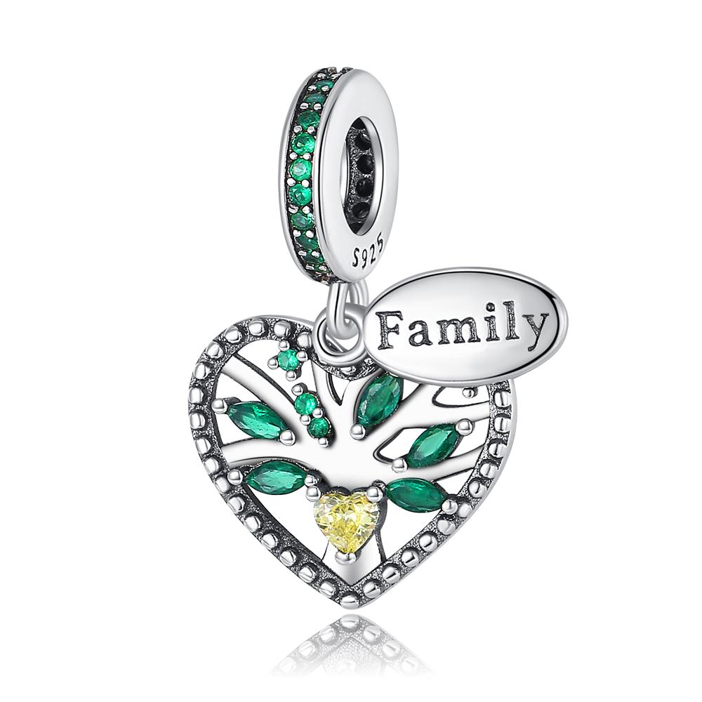 Grüne Farbe Charms Fit Armbänder 925 Silber Avocado Klee Perle Kaktus Chamäleon Zirkon DIY Schmuck Charme