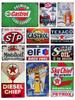 Agip NGK STP Vintage Metal Tin Signs Decor Shabby Chic Plaque Wall Posters Pub Bar Man Cave Decor