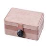 Natural Stone Double-Layer Velvet Jewelry Box for Earrings, Rings, Necklaces, and Travel Storage