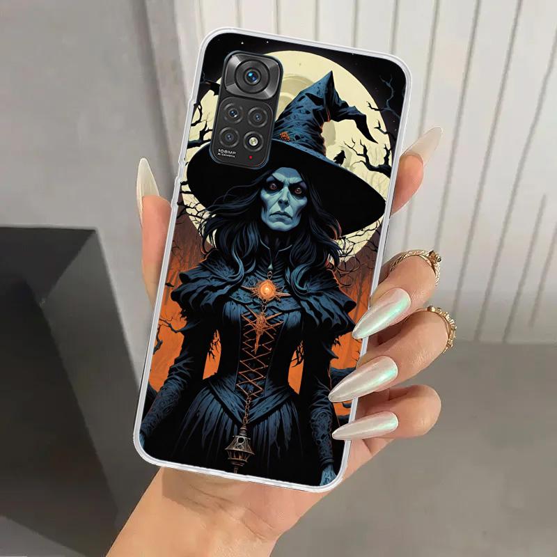 Halloween Moon Witch Horror Phone Case for Xiaomi Redmi Note 15 14 14S 13 12S 12 Pro 11S 11 Plus 11T 11E 10S Soft Funda Print Sh