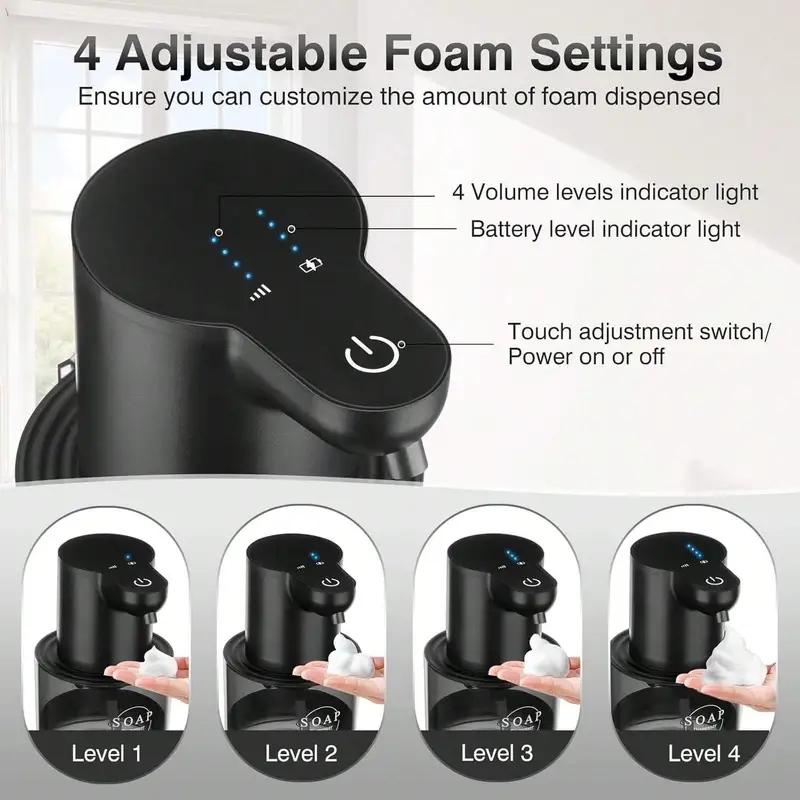 400ML Simple Wall-Mounted Intelligent Rechargeable Automatic Sensor Soap Dispenser Hand Washing Sanitizer Machine For Women/Men