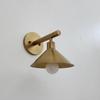 Handcrafted Cone‑Shade Brass Wall Sconce – Modern Minimal Light