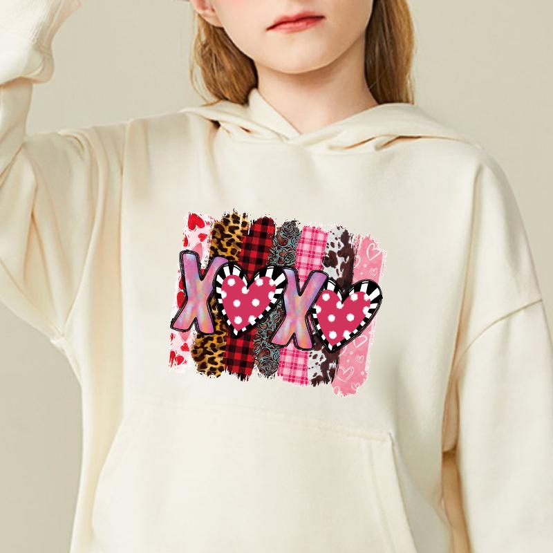 Iron On Patch Xoxo Valentine Clothes Stickers Parches Ropa T-Shirt Heat Press Appliqued Hoodies Diy Thermal Patches