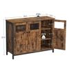 VASAGLE Storage Unit, Sideboard, with 3 Door Cupboard, Steel Frame, Industrial Style, Rustic Brown and Ink Black