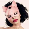 Ladies Leather Cat Mask Cosplay Anime BDSM Halloween Mask Sexy Men Orgy Party Punk Fetish Steampunk Masquerade Carnival