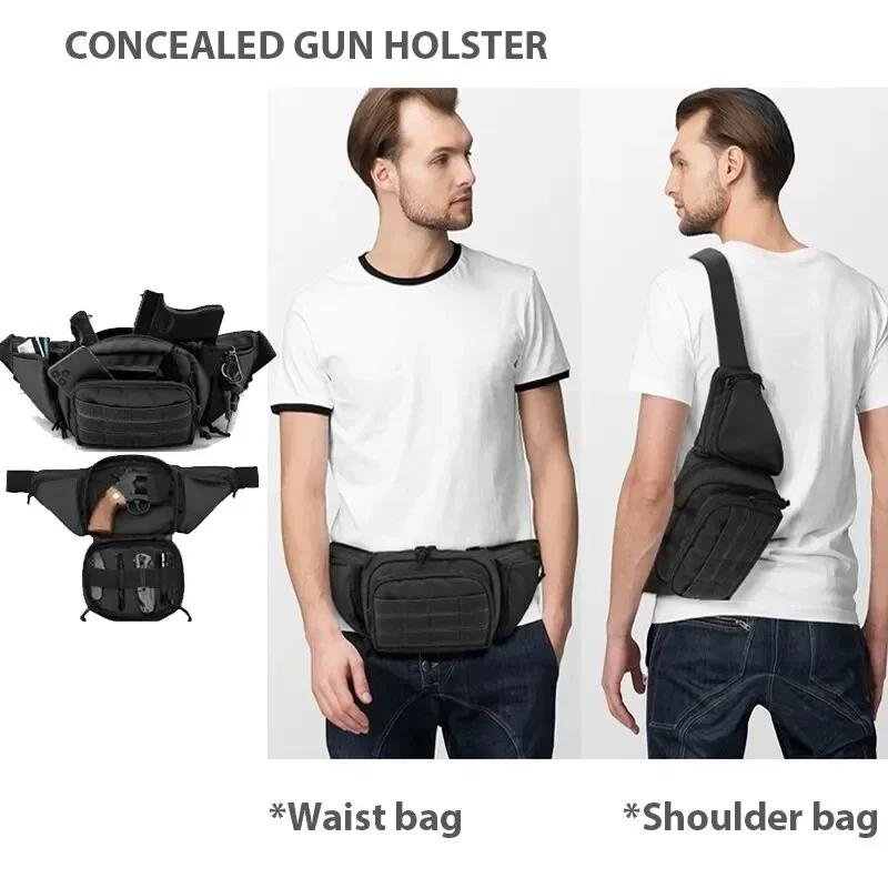 Multi- Waist Pack Fanny Packs for Men Nylon Shoulder Hiking Mobile Phone Bag Sports High-capacity Waist Bag