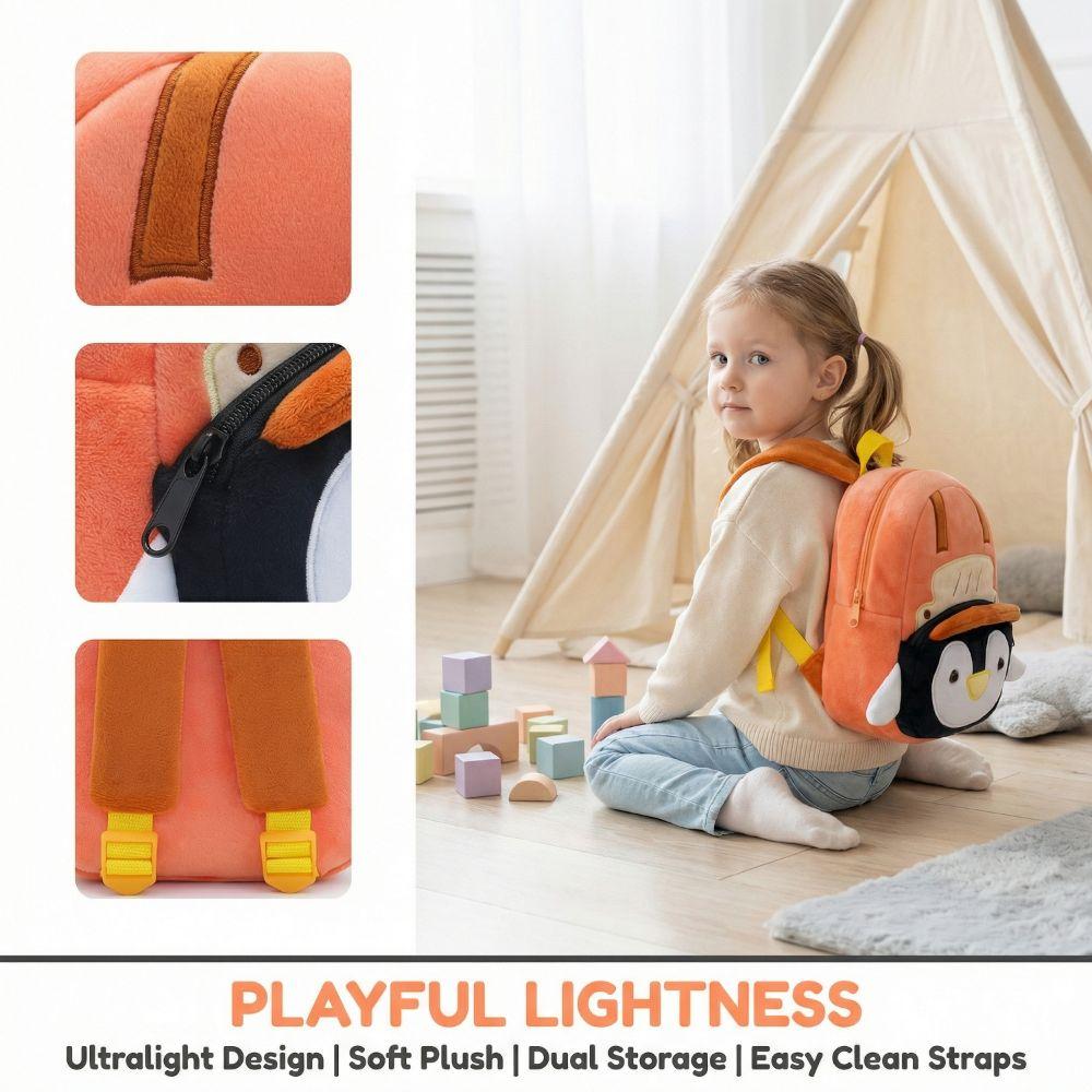 Cartoon Animal Plush Backpack Lightweight Kindergarten Backpack Children School Bag Outing Leisure