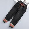 Girls' Autumn Jeans New Korean Slim Fashion Threaded Children's Pants