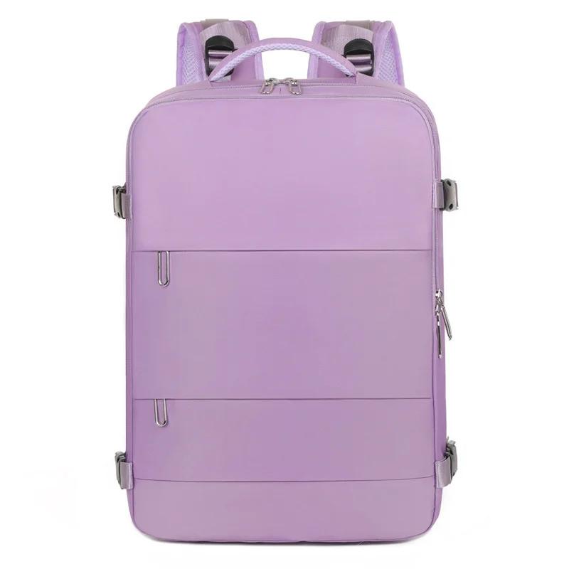 

Сумка для мамы Рюкзак для подгузников Большой вместимости Ручная кладь для путешествий Включает отделение для обуви Многослойное разделение Водонепроницаемая сумка для подгузников фиолетовый